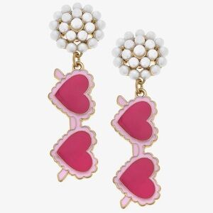 Heart Shaped Pink Earrings